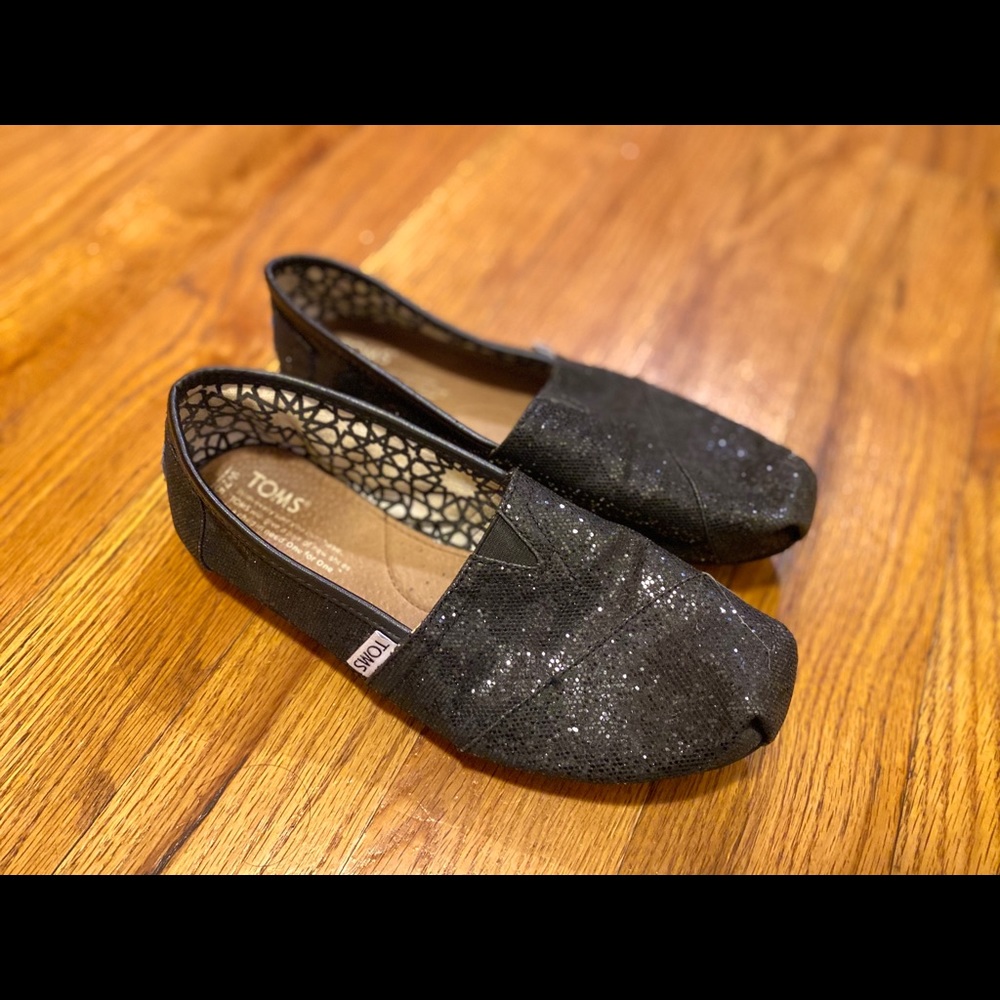Glitter Toms - NWOT size 7.5